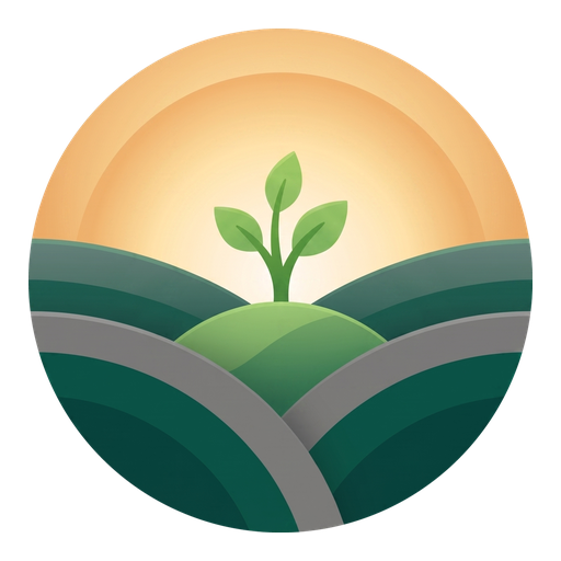 Sanctuary app icon: a seedling above a horizon